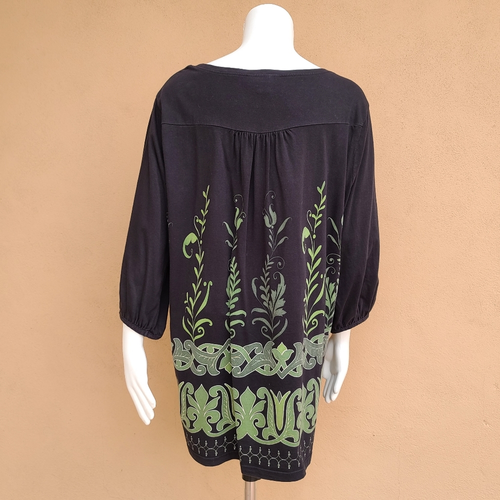 STYLE & CO Peasant Top 2x Tunic Knit Shirt Plus 2X Sleeves 3/4 Sleeve - Picture 3 of 15